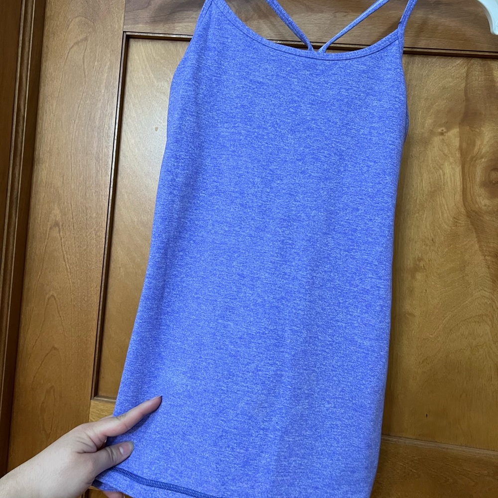 Ivivva Lululemon Y Back Tank Top Girls Size 12 Heather Purple - Picture 2 of 7